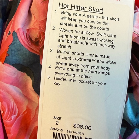 lululemon athletica Pink Navy Floral Smocked Circle Skirt - Picture 4 of 4